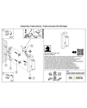 TARIFA III * APLIQUE LECTOR LED 3W 3000K CUERO TYPE-C CARGADOR